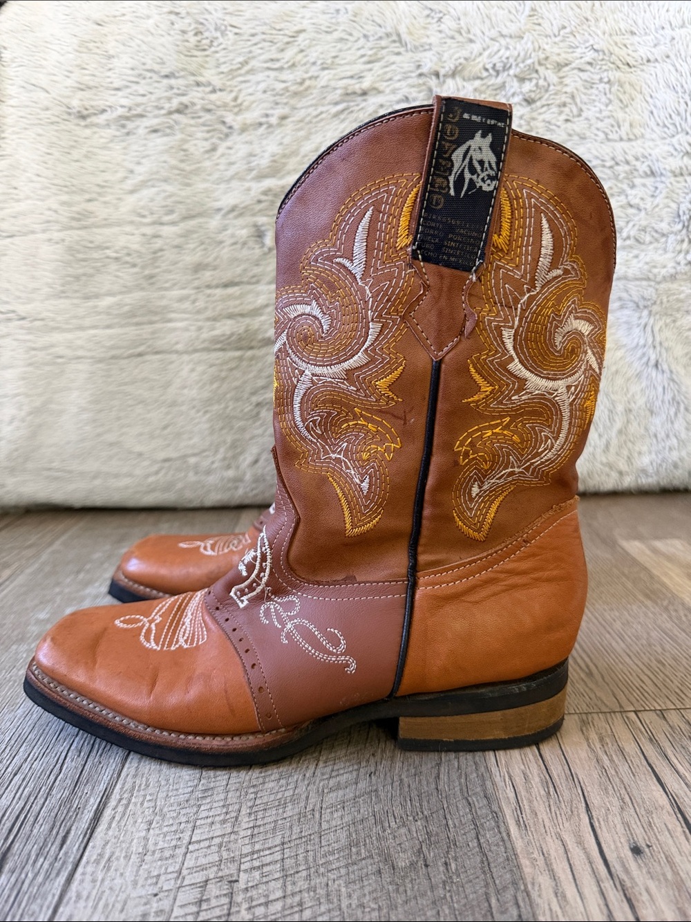Vintage Western Square Toe Cowboy boots